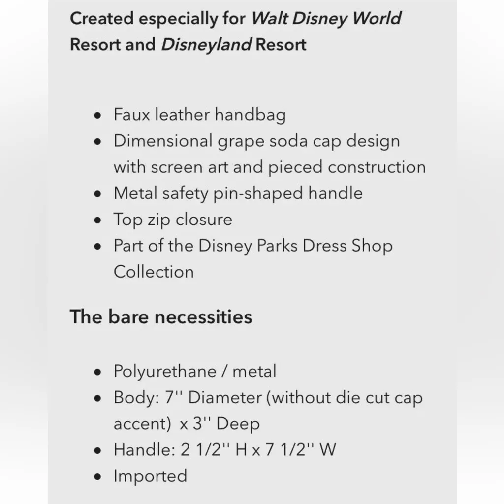 NEW Disney Parks Pixar "Up" Grape Soda Bottle Cap Crossbody - Image 4