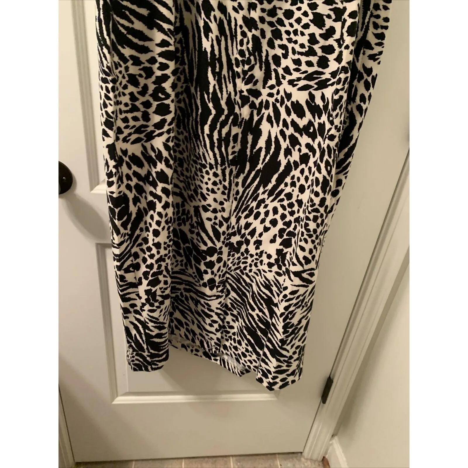 Sergio Hudson Women's Plus Size 2X Leopard Zebra Print Bustier Dress Bla… Black - Image 8