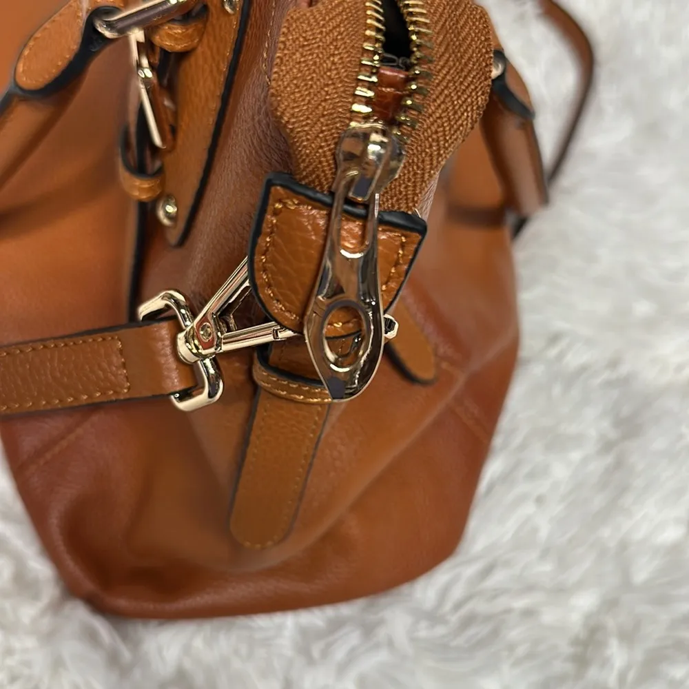 Kattee Genuine Leather Tote Bag Large Brown Designer Minimalist Chic Versatile Tan - Image 9