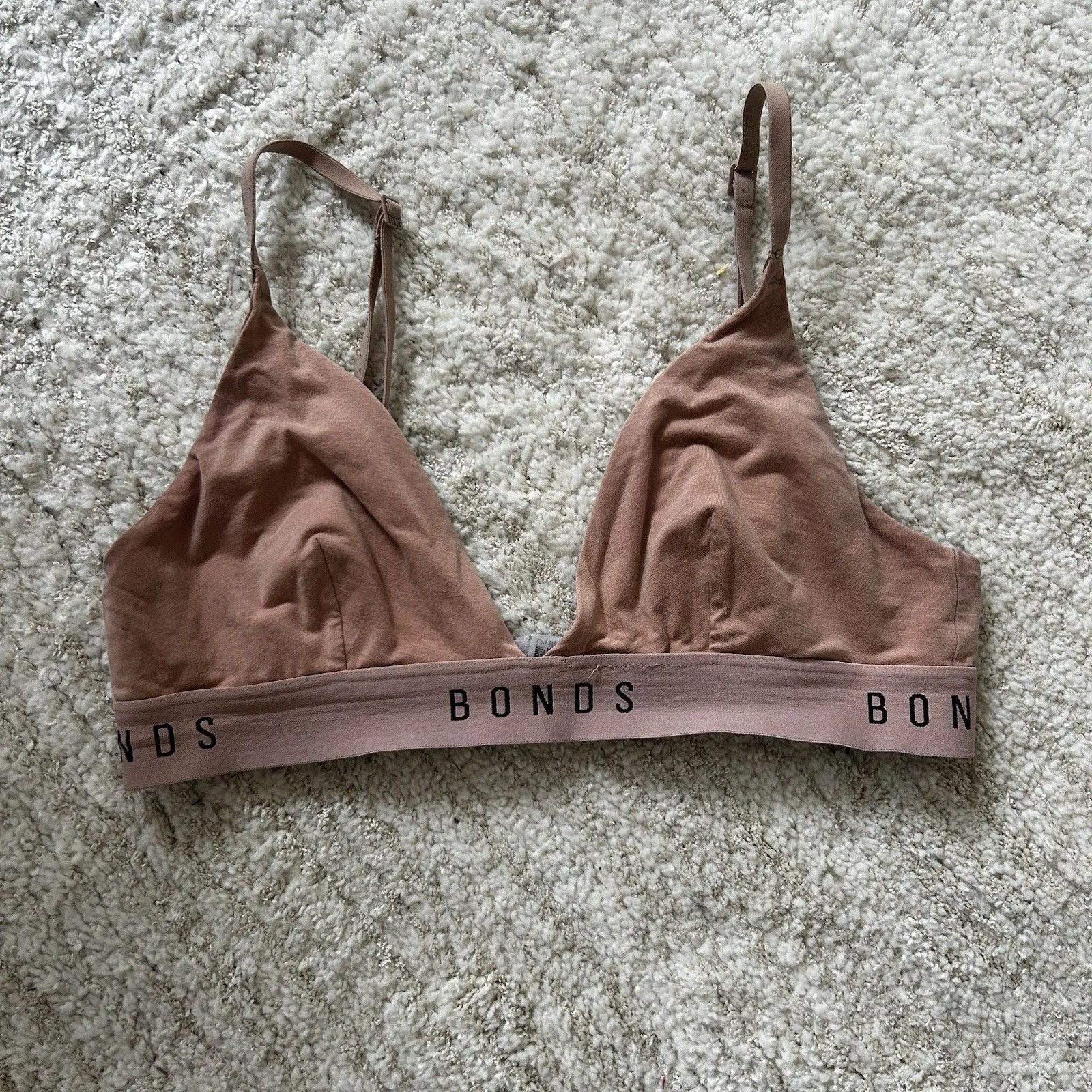 Nude Bonds Original Wireless Bralette sz XS Tan - Image 3