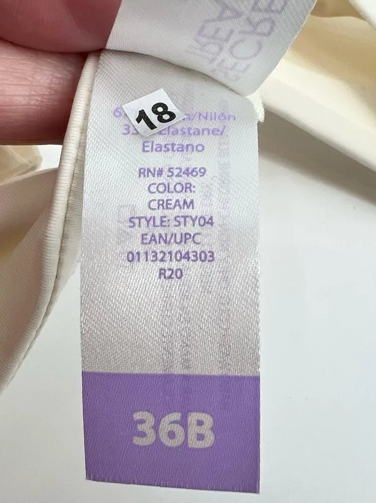 NEW Secret Treasures intimates off white / cream wirefree bra size 36B - Image 2