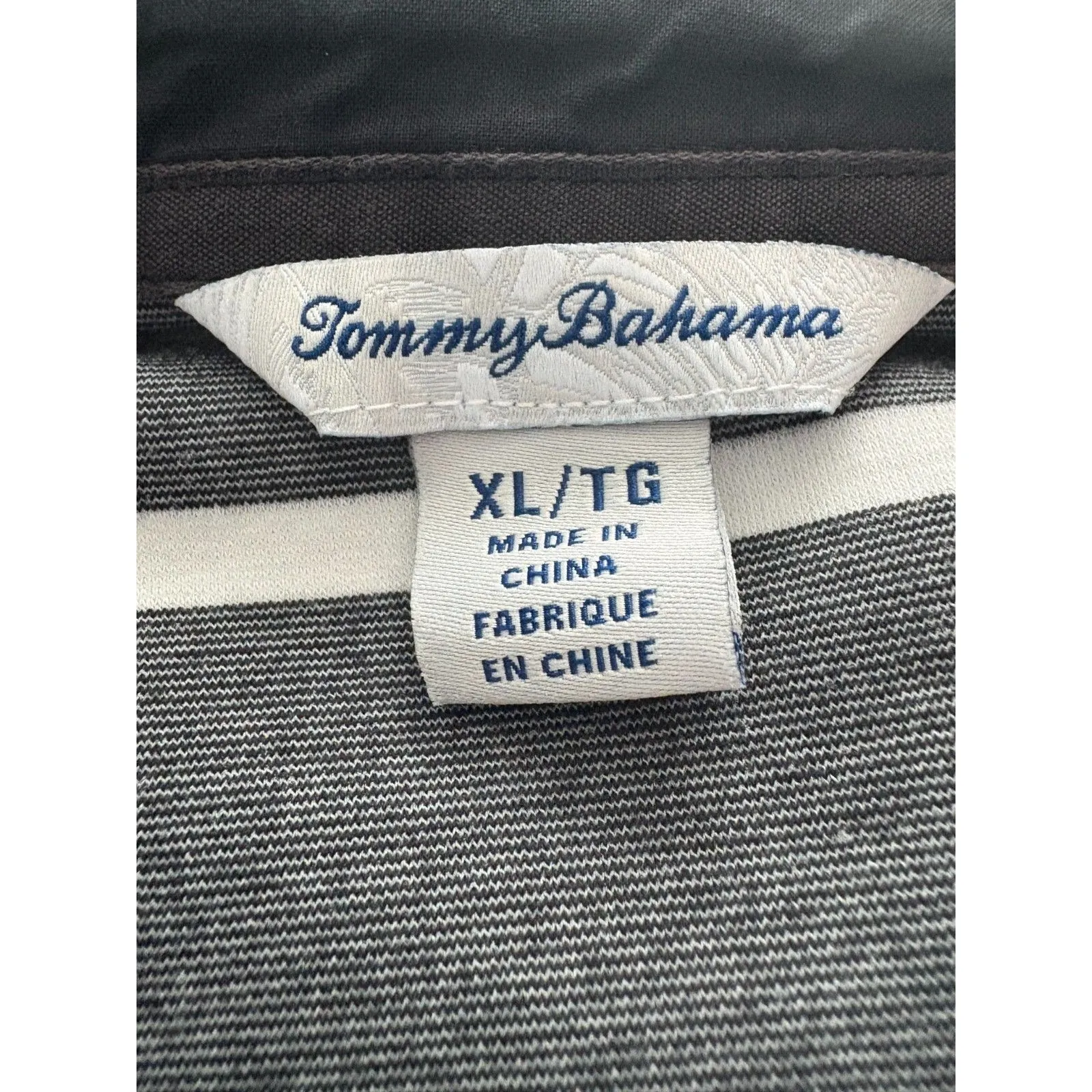 Tommy Bahama Sombra Dress Size XL Black White Stripe Nautical Beach Tie Waist - Image 9