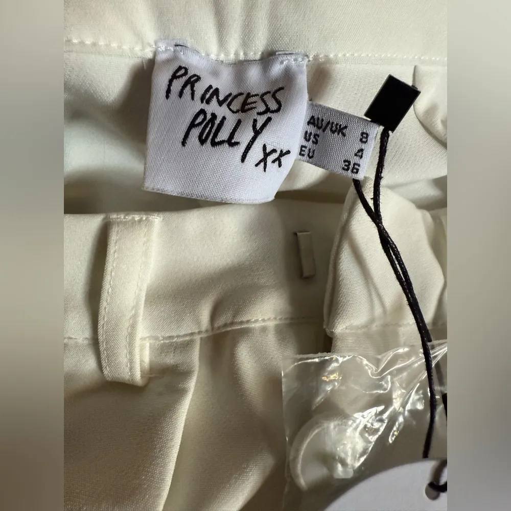 Princess Polly White‎ Pleated Wide Leg Pants Size 4 - Image 9