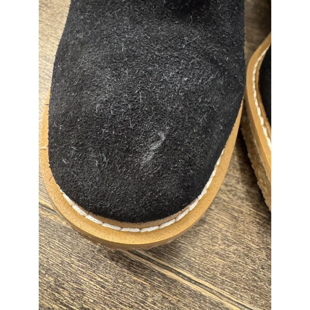 NEW Franco Sarto Women's Ulayna‎ Suede Faux Fur Wedge Boots Black Size 8 - Image 7