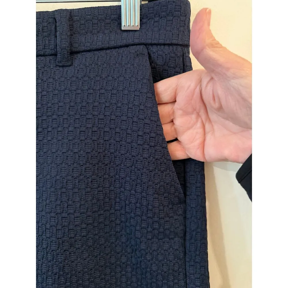 Banana Republic Casual Chino Shorts Jacquard Blue Women's Size 12 - Image 3