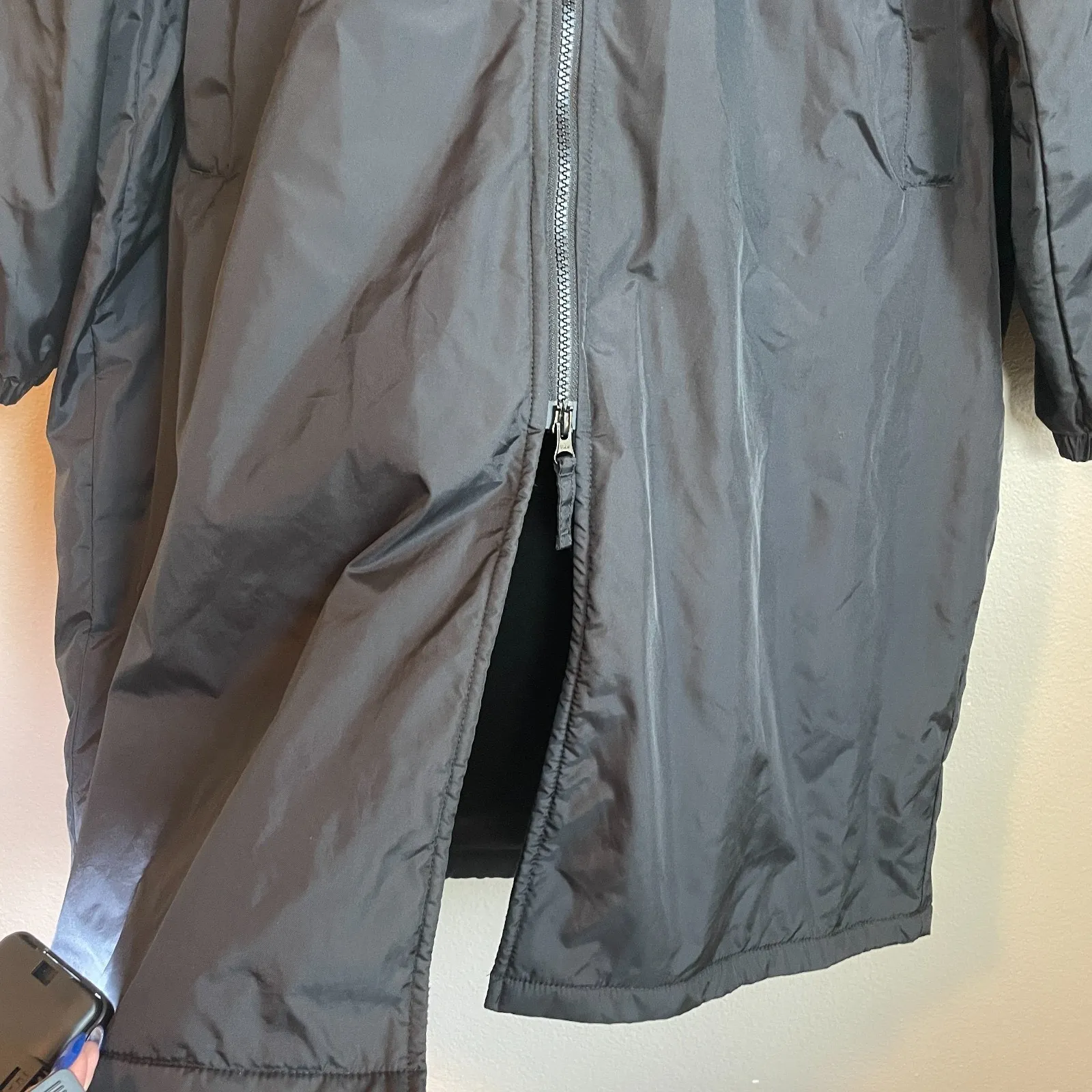 J CREW Blazer Linen Cupro Blend Size 00 Shoulder Pads Two Buttons Office Siren Black - Image 10