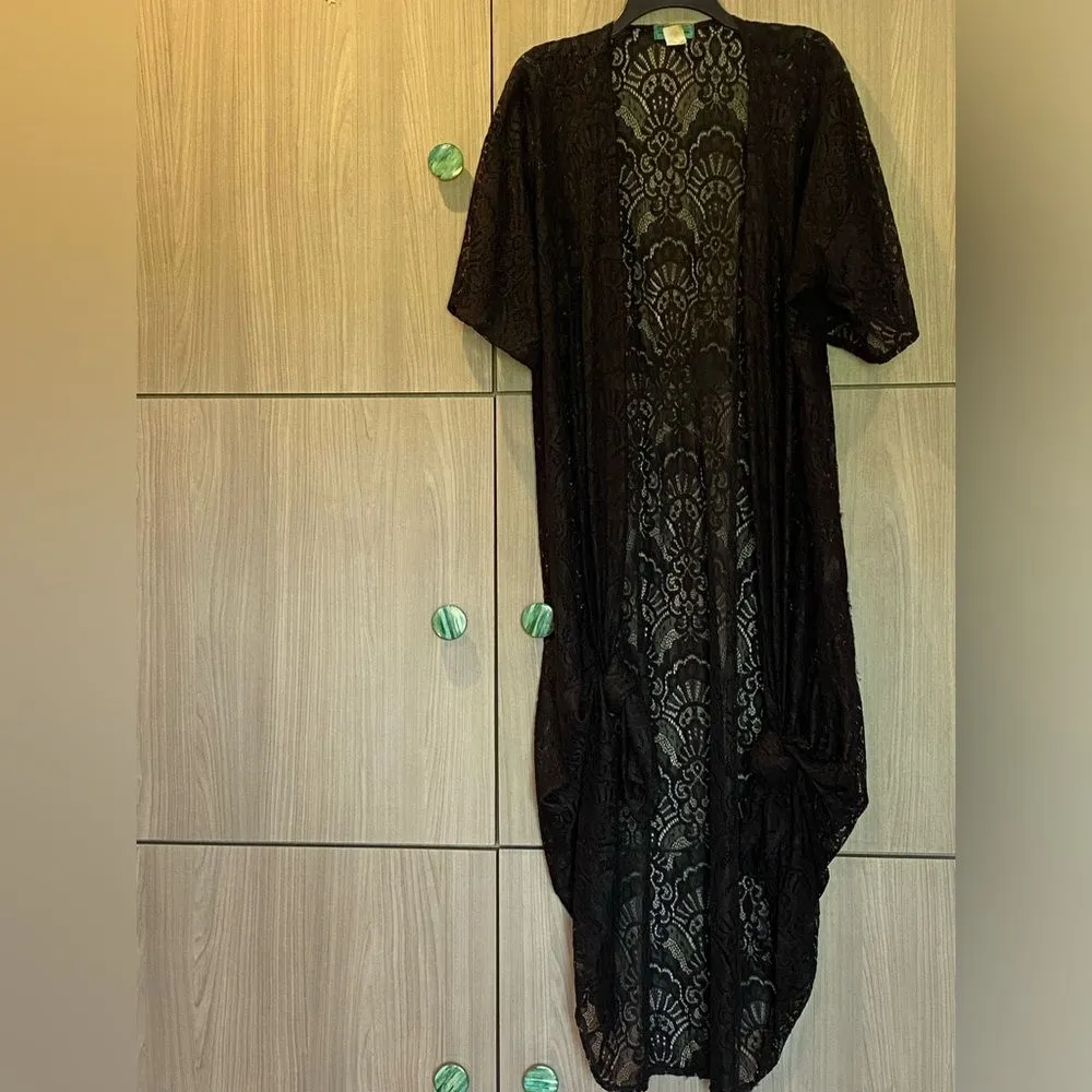 Turquoise Haven Lace Duster Kimono S/M - Image 9