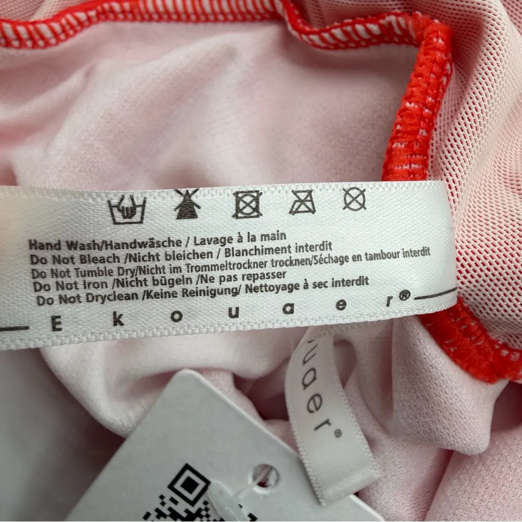 ekouaer red Vintage/retro Inspired One piece Monokini swimsuit women's 16 NWT - Image 11