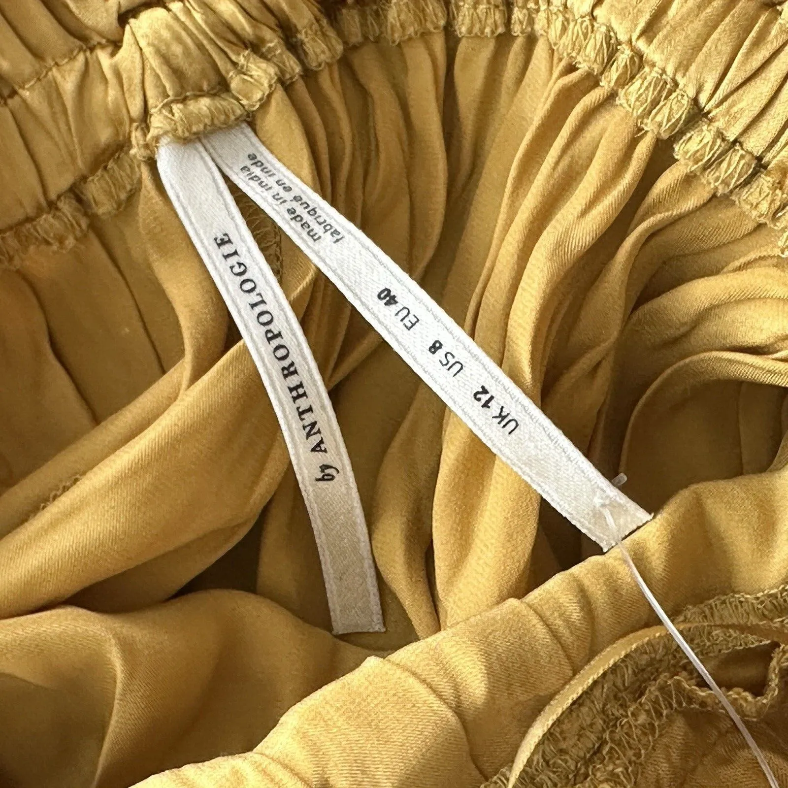 NWT Anthropologie Silk Color blocked satin halter cut out Maxi Dress 8 - Image 4