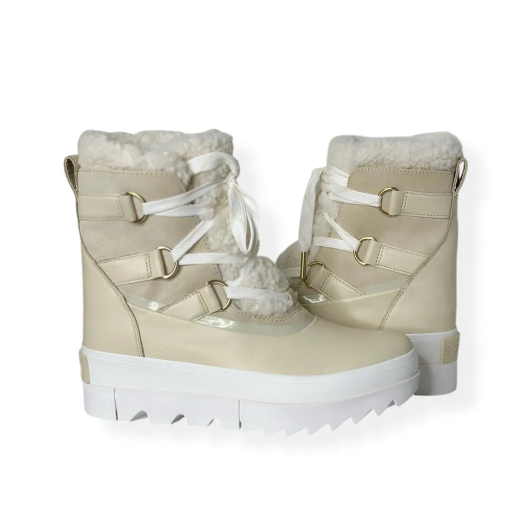 SOREL Joan Of Arctic™ Leather Faux Fur Next Boots, Bleached Ceramic, 10.5 (US) - Image 11