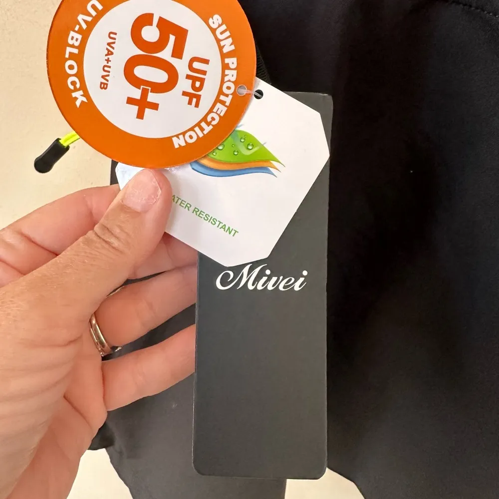 Women's Hiking Cargo Skort Travel Athletic Golf Zipper Pockets Quick Dry UPF 50 Black Size L - Image 5