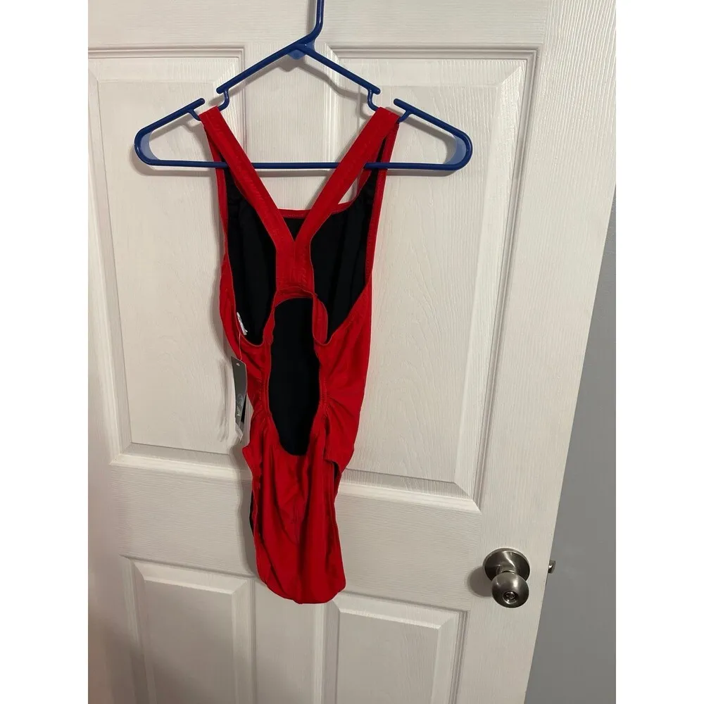 Speedo Woman's Pro LT Super Back Swimsuit Red Size 12 New With Tags - Image 8