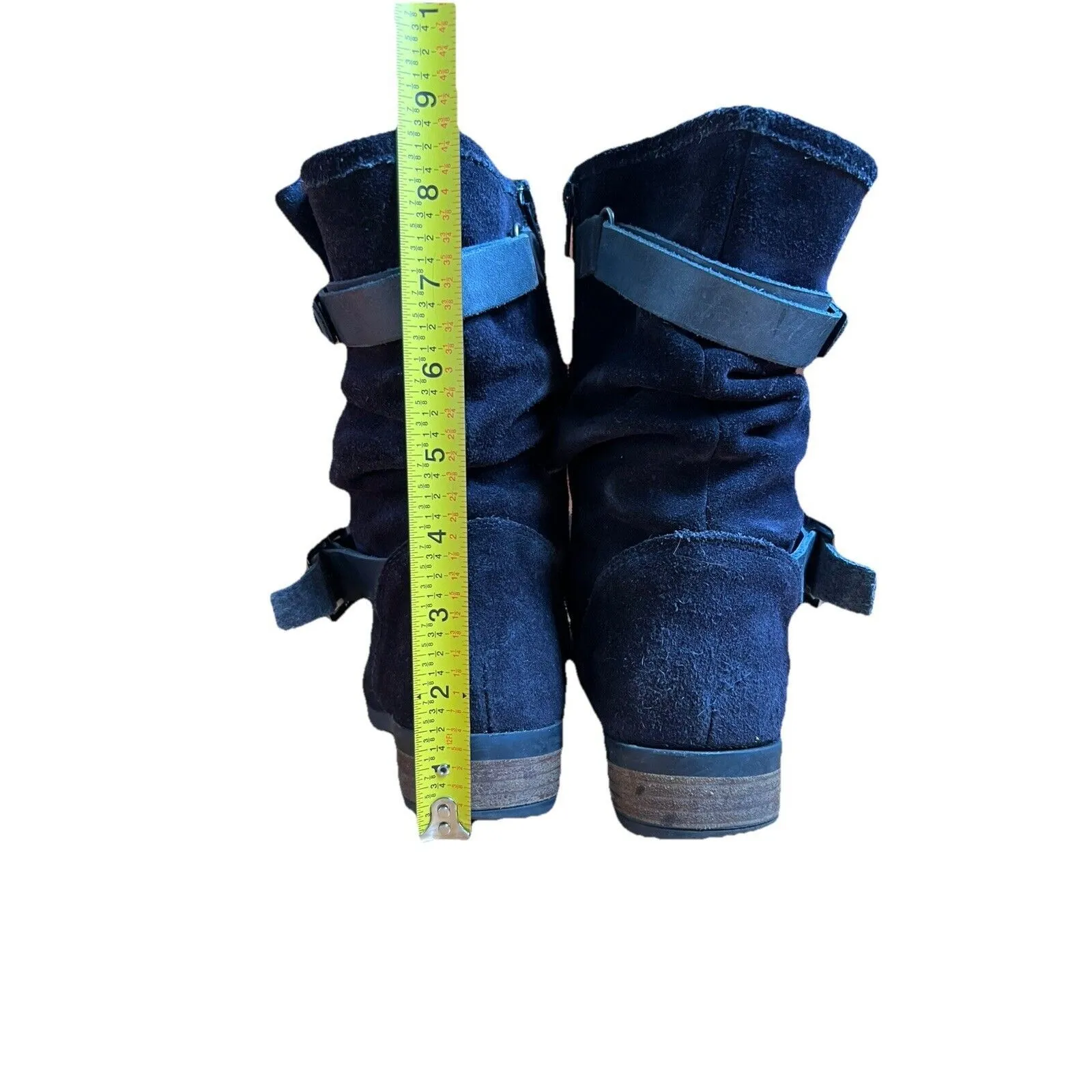 Eric Michael Portugal Venice Boot Blue Suede Moto Boots US 7/EU 38 Comfort - Image 5