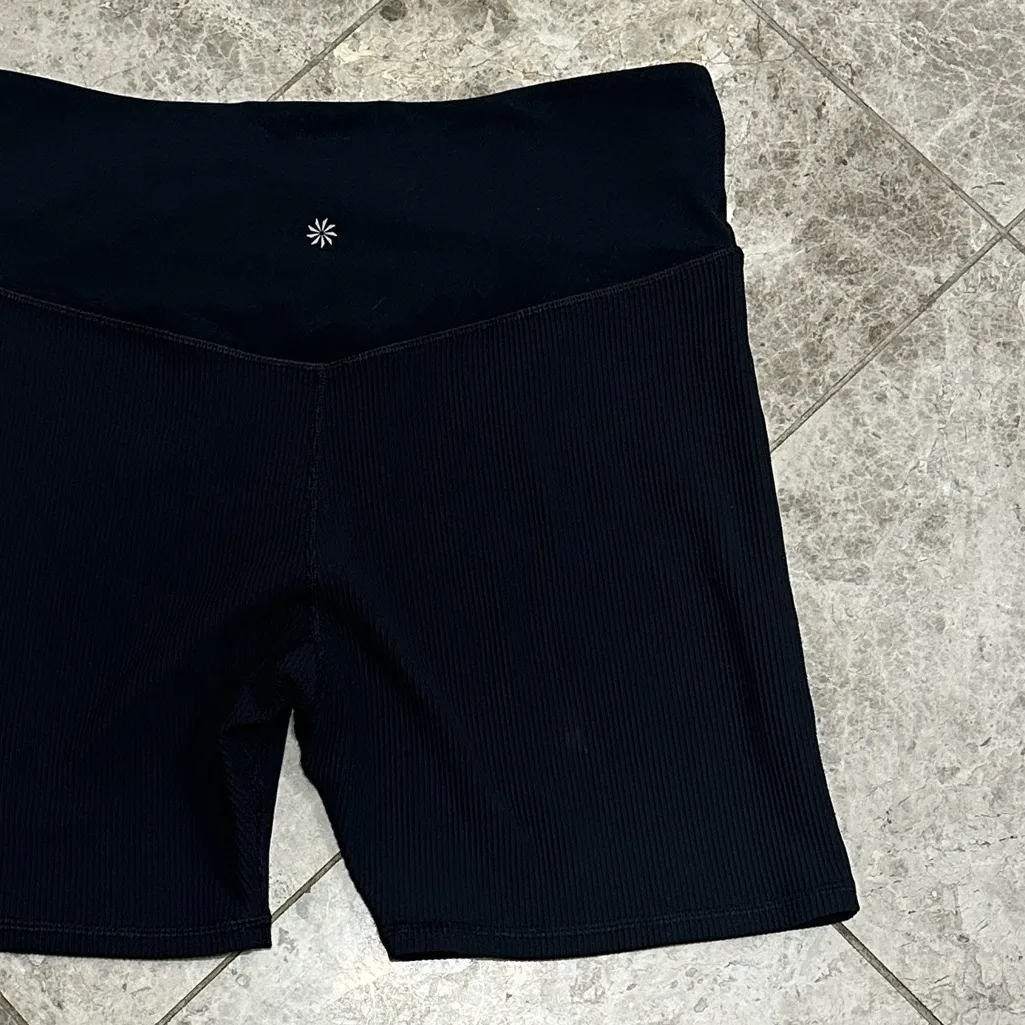 Athleta Elation Crossover Rib 7” Short Black XL - Image 11
