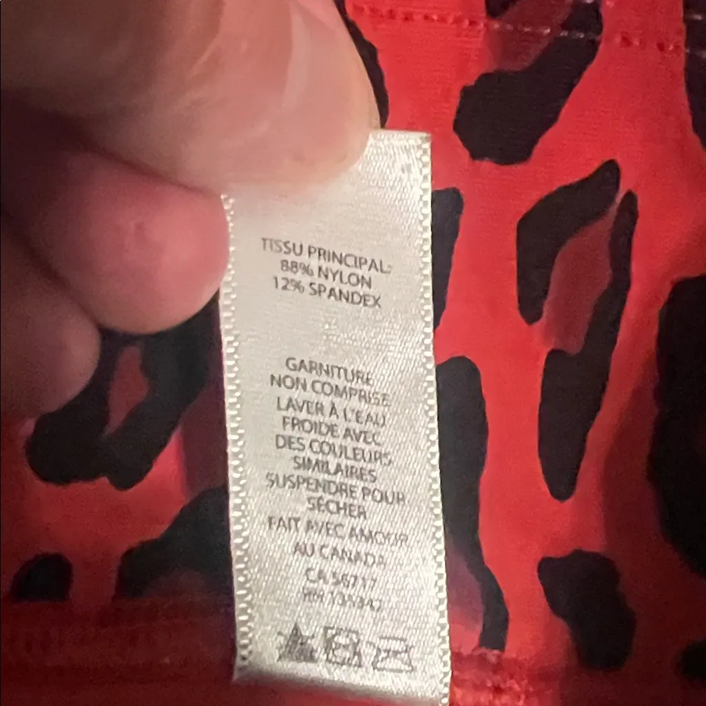 MICHI High Rise Red & Black Leopard Animal Print Verve Leggings Medium - Image 7