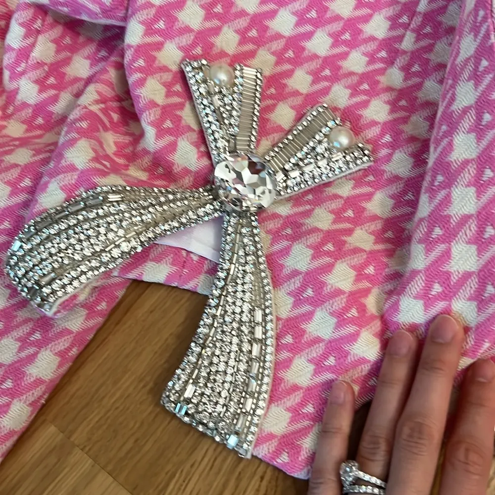 NWT AREA Deco bow slit cropped blazer Size 0 - Image 8