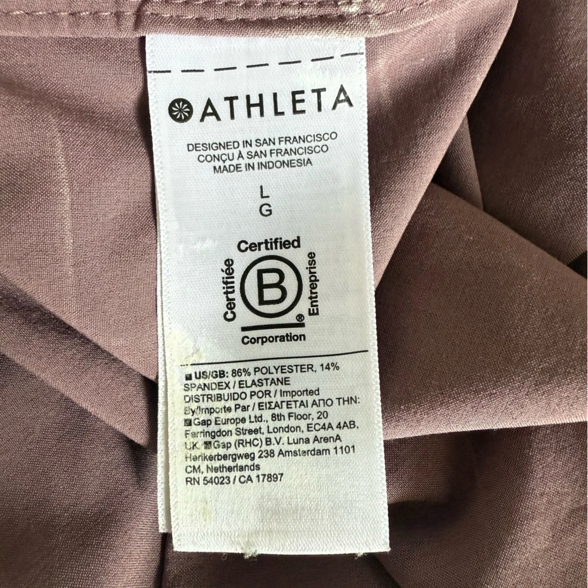 Athleta Hike Packable Top Damask Mauve Shirt Womens Outdoors Activewear L - Image 6