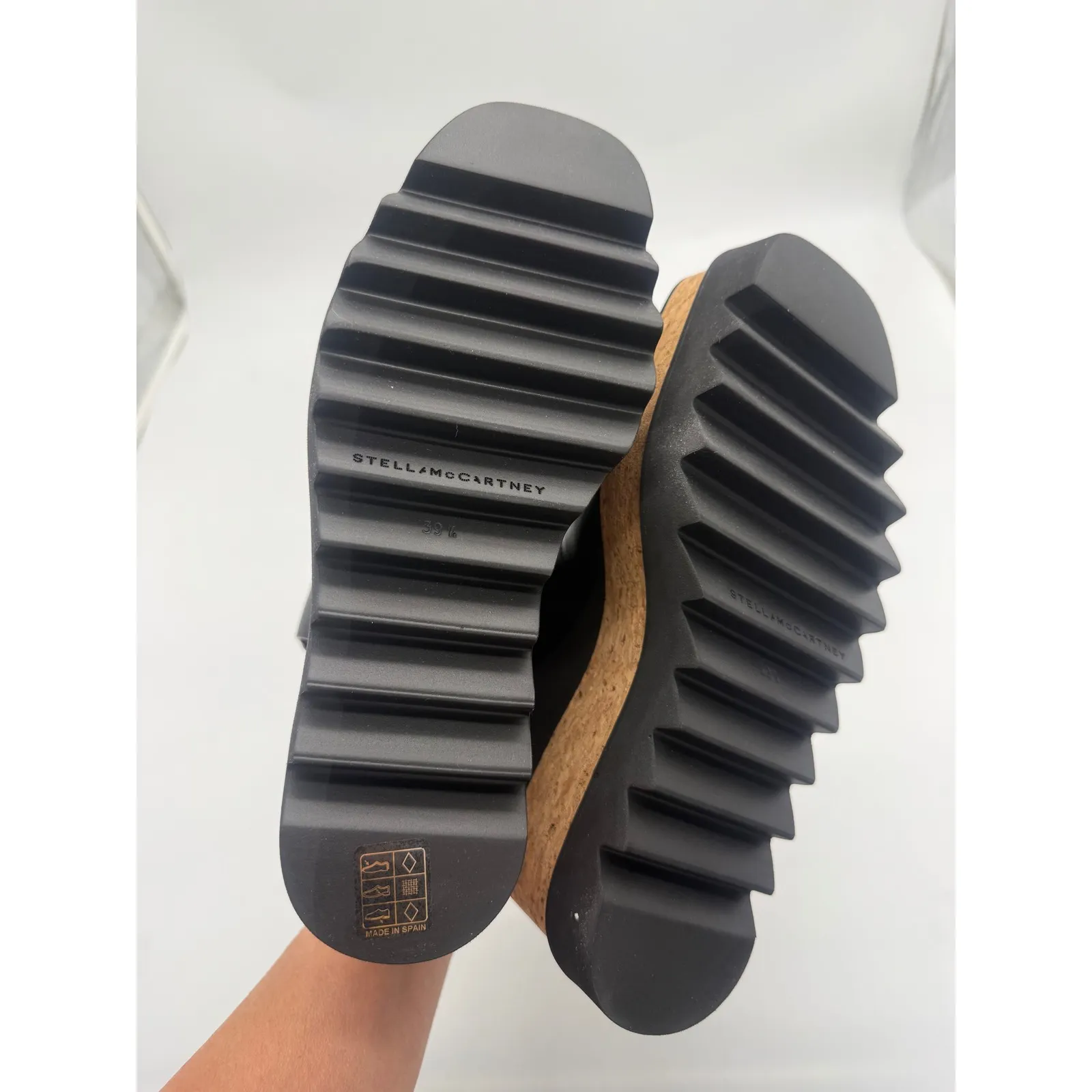 NIB Stella McCartney SneakelysePlatform Wedge Sandal Black Sz9.5 $795 - Image 12