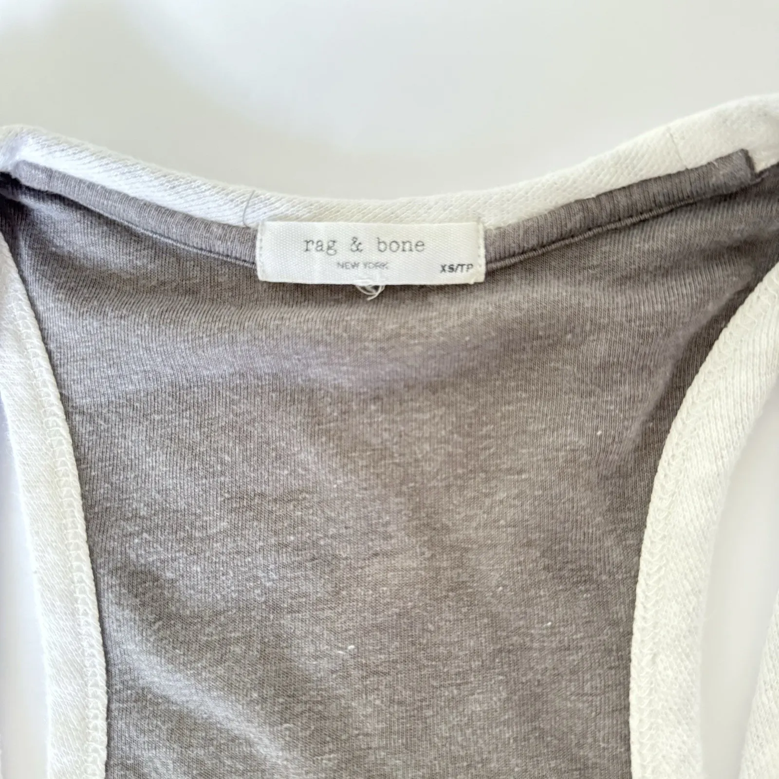 Gray Cream Bodycon Maxi Dress Women's XS Cotton Sleeveless Stretch Casual Chic - Image 4