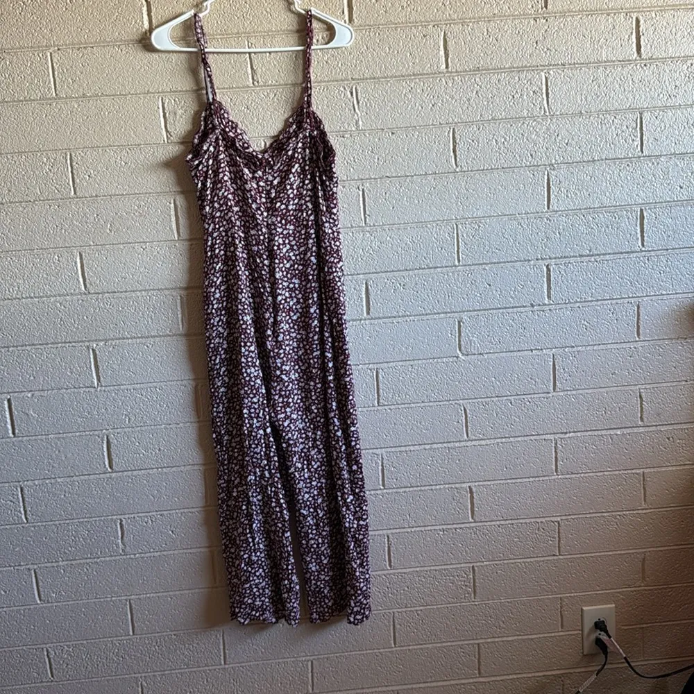 Cotton:On  Maroon and White Maxi jumpsuit - Image 2