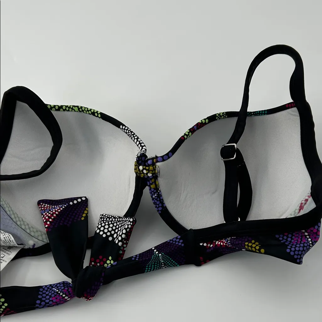 Colorful Patterned Women's One Piece Swimsuit Black Size L - Image 13