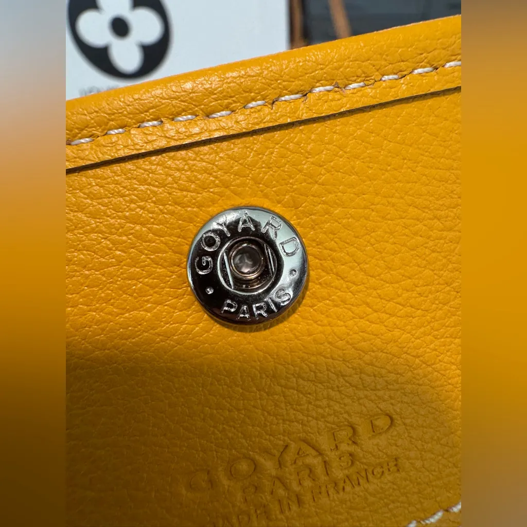 Goyard Orange/yellow Goyardine pouch  Patterned Wallet - Image 12