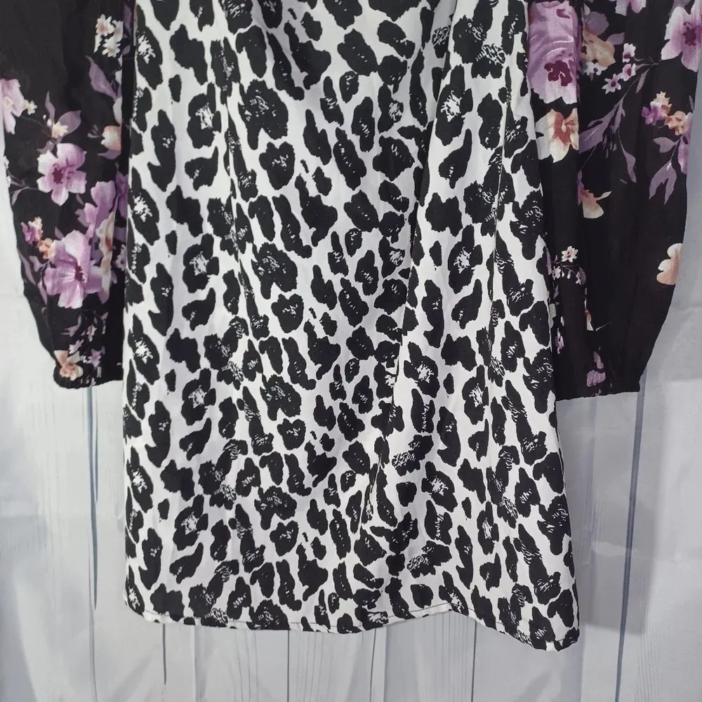 Nasty Gal print mix mini skater dress NWT - Image 4