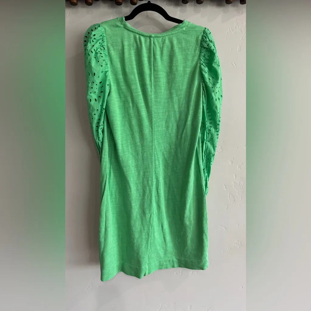 Lilly Pulitzer Jasona dress Cabana Green eyelet sleeves size medium - Image 11