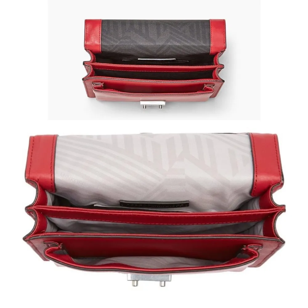 Rebecca Minkoff SM CHRISTY LEATHER SHOULDER BAG - RED IN SCARLET new w/ tag - Image 4