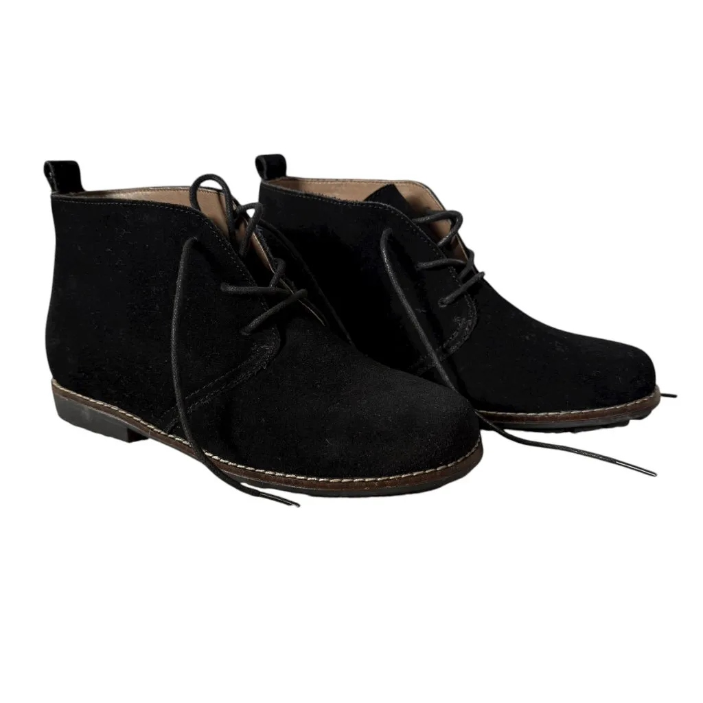 White Mountain auburn black suede booties women's size 6M - Image 12