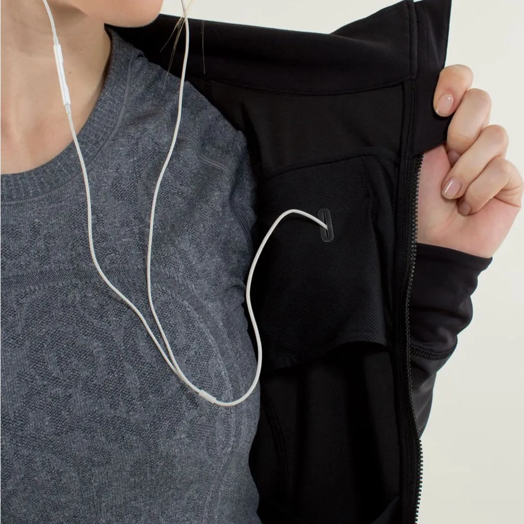 Lululemon Women's BLACK Keep It Up Hooded Full-Zip LS Softshell jacket coat 8 - Image 9