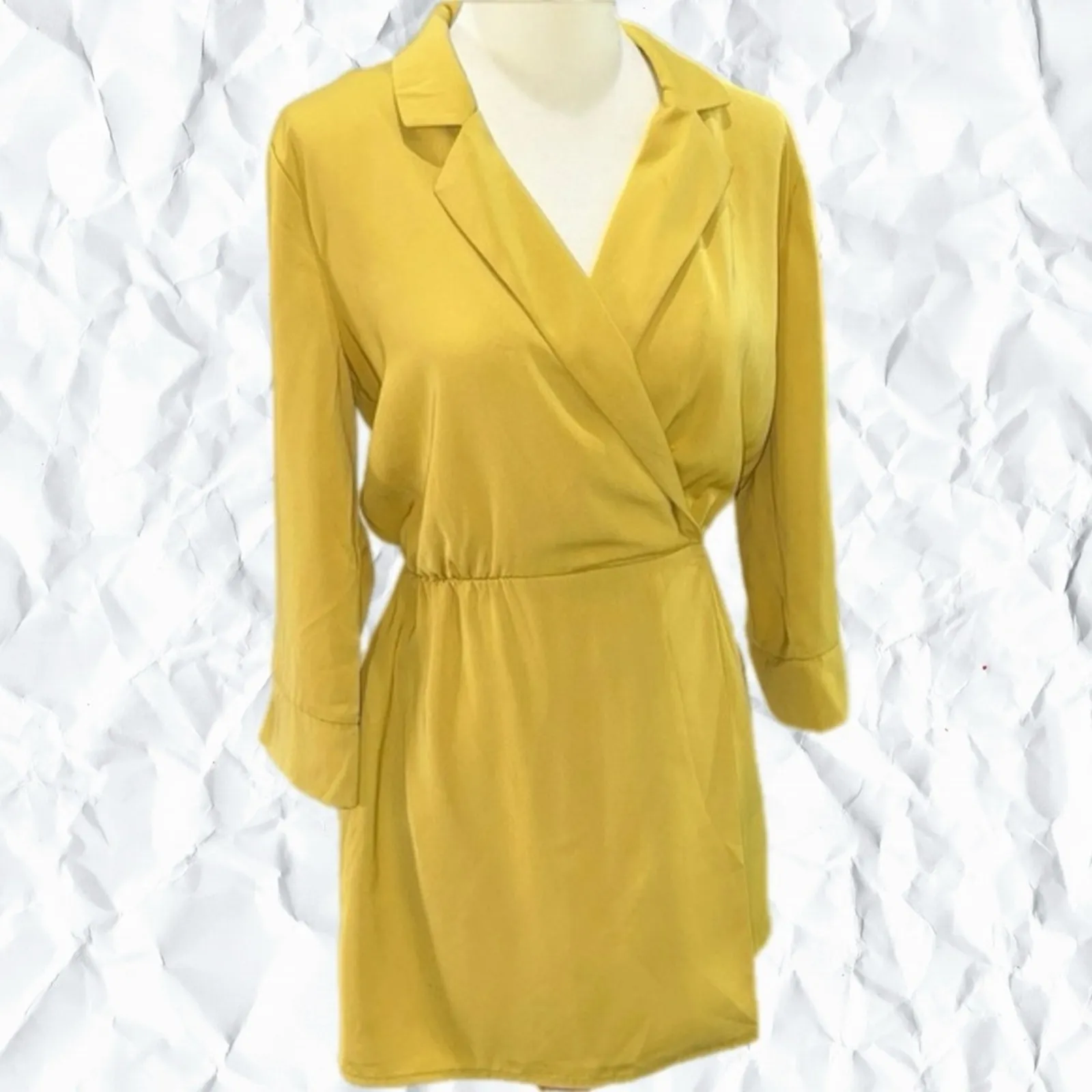 Forever 21 Plunging Skort Romper Playsuit Dress in Citron Yellow - Large - Image 2