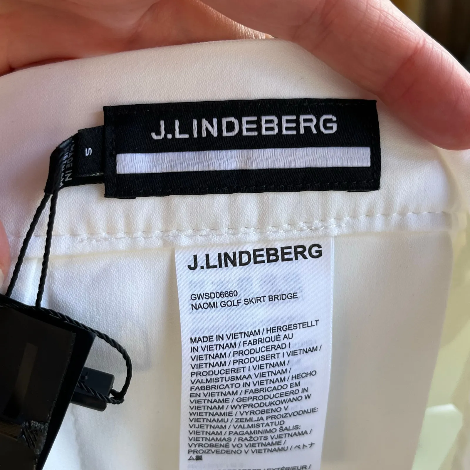 J. Lindeberg Women's Naomi Golf Skirt Bridge White Mini Size S. NEW - Image 7