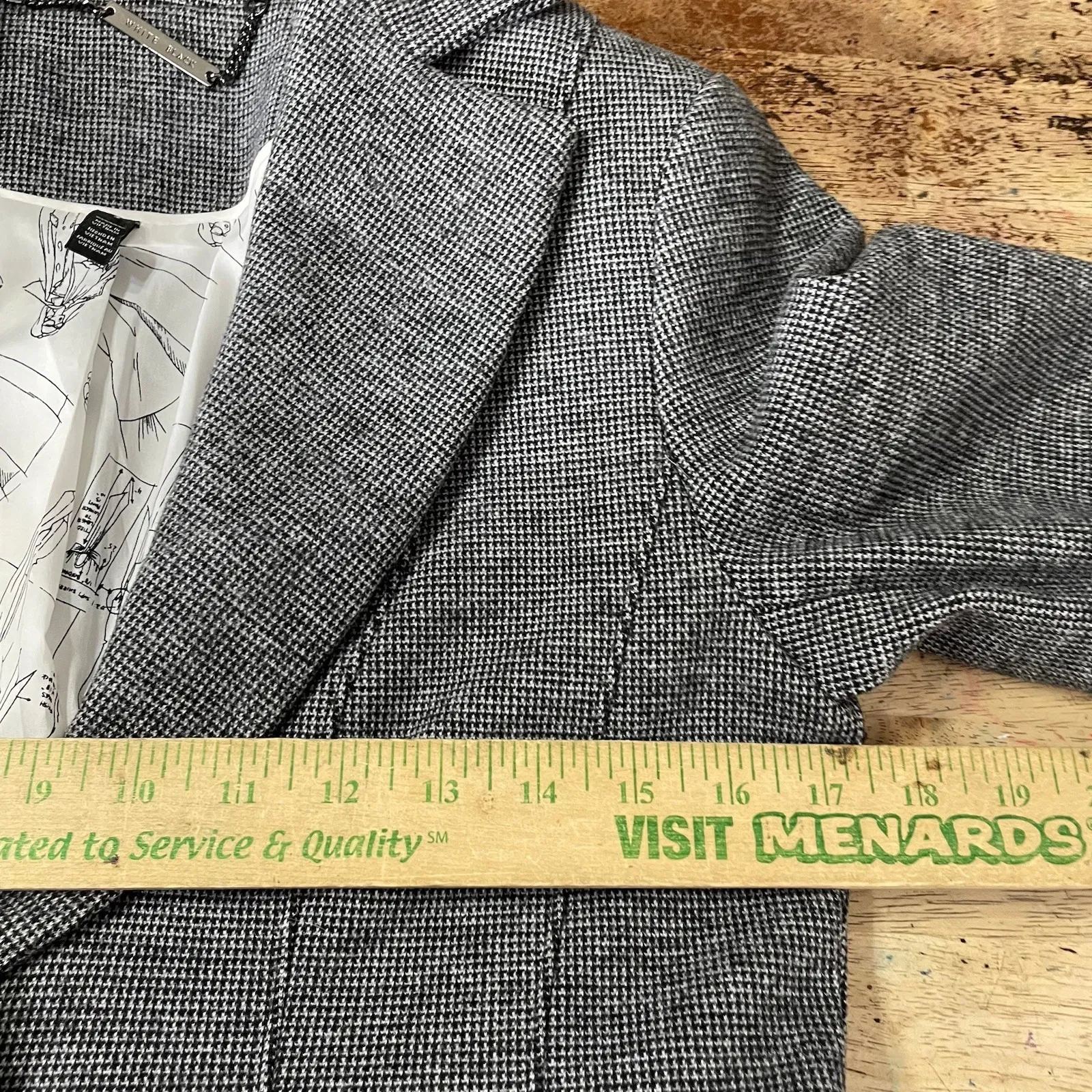 White House Black Market Signature Blazer Comfort Stretch Mini Houndstooth 4 - Image 5