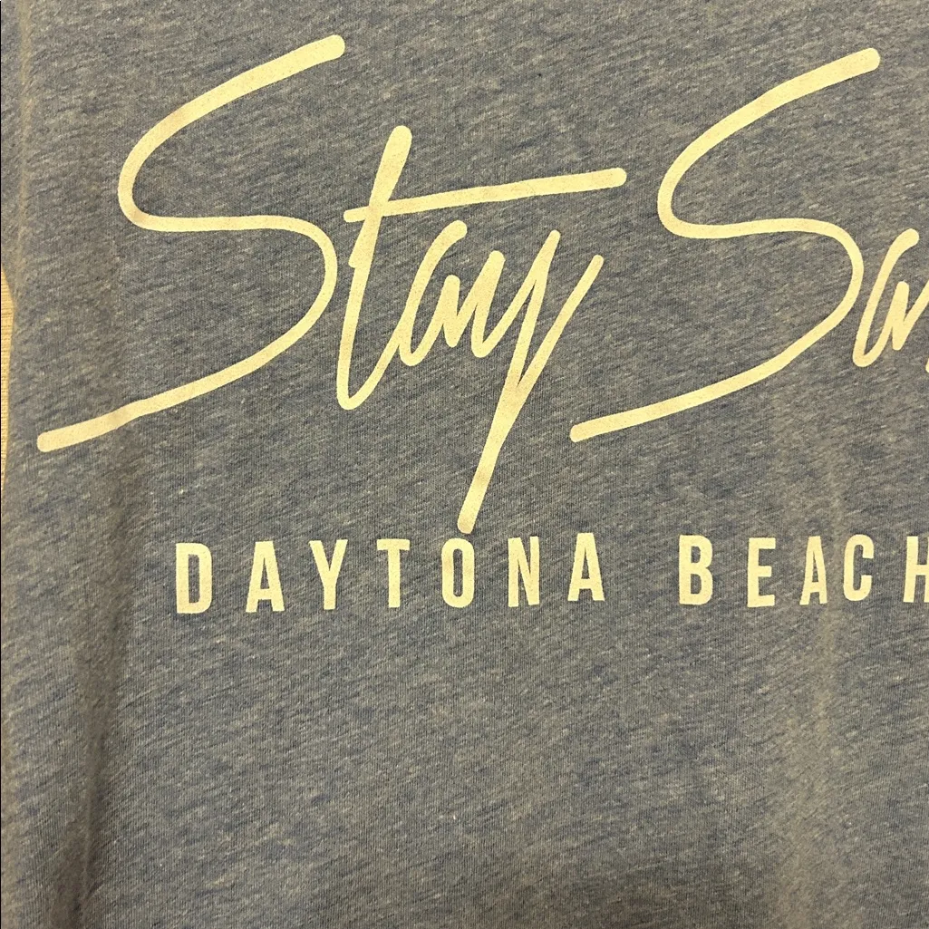 Exist Heather Blue V-Neck Tee with Stripes - Image 3