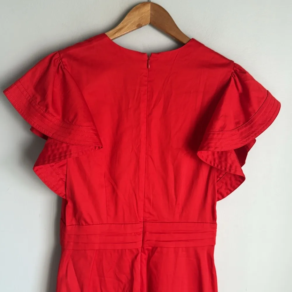VERONICA BEARD Sada Dress In Red 6 - Image 10