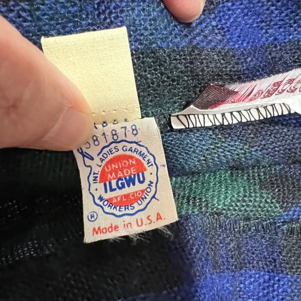 Vintage Union Women's Plaid long skirt size 7/8 Blue - Image 4