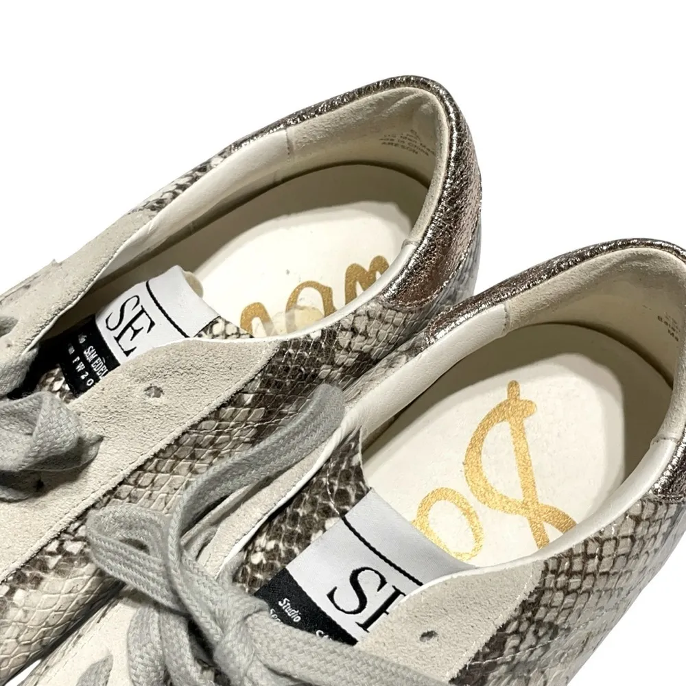 SAM EDELMAN
Areson Snake-Embossed Sneakers 8.5 - Image 9