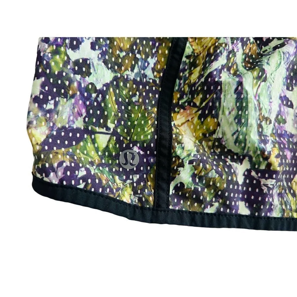 LULULEMON ATHLETICA TRACKER SHORT FLORAL SIZE 6 - Image 6