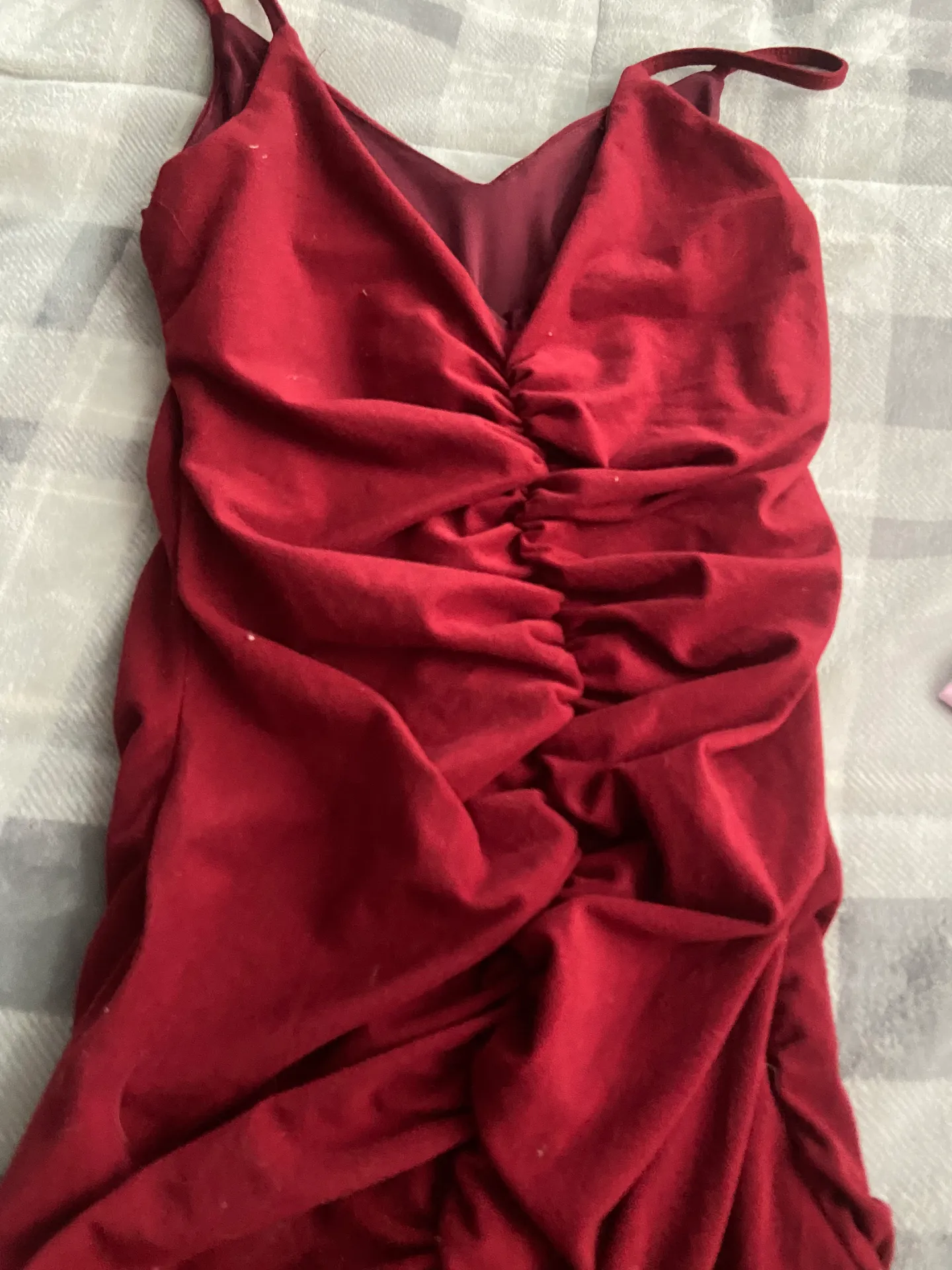 SheIn tight red ruffled dress - Image 2