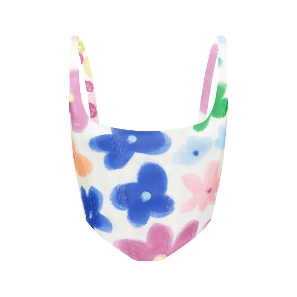 WITH JÉAN Cindy Corset, Viola Tricolour, Large - Image 10