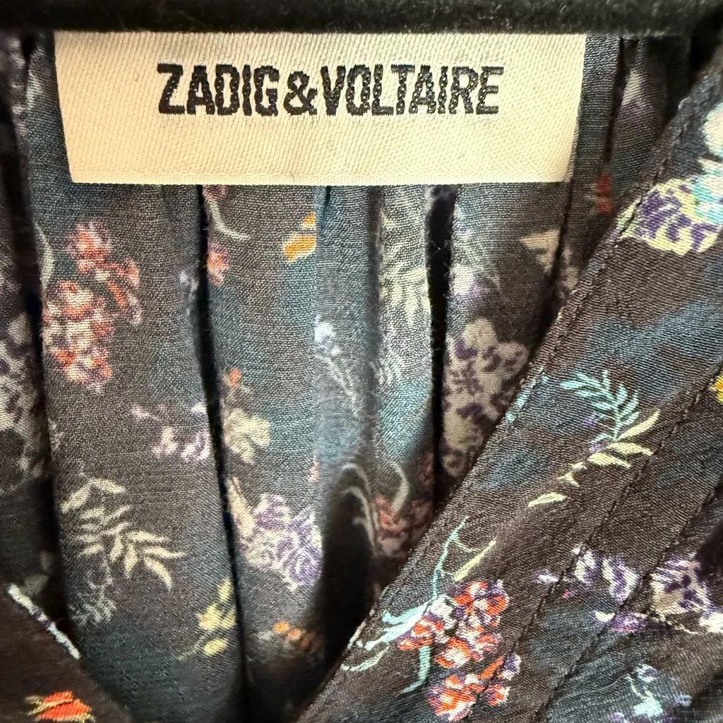 Zadig & Voltaire Black and White Asymmetrical Sundress with Dolman Sleeves - Image 6