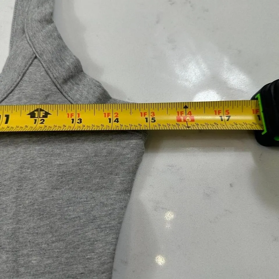 NWT Forever 21 Bodysuit L Womens Grey Knit Sleeveless Contour Sculpt - Image 3