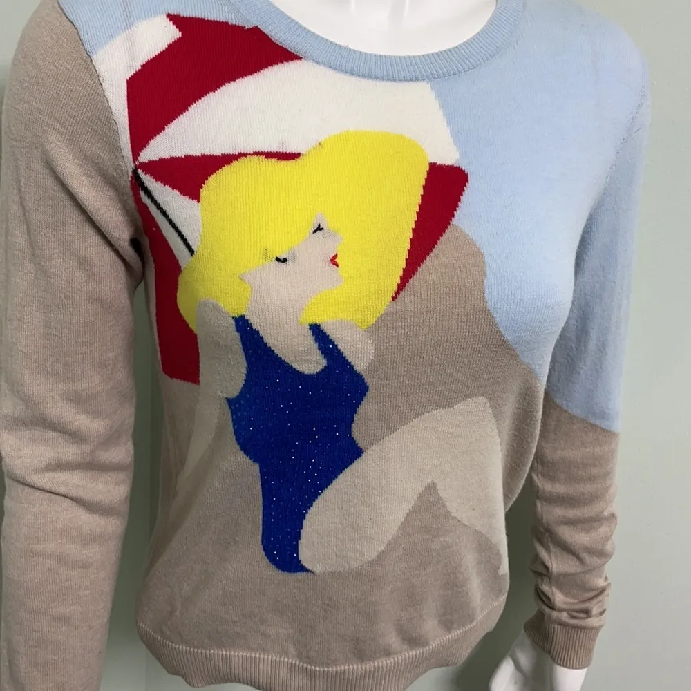 Alice + Olivia Sunbather Crew Neck Sweater size XS - Image 4