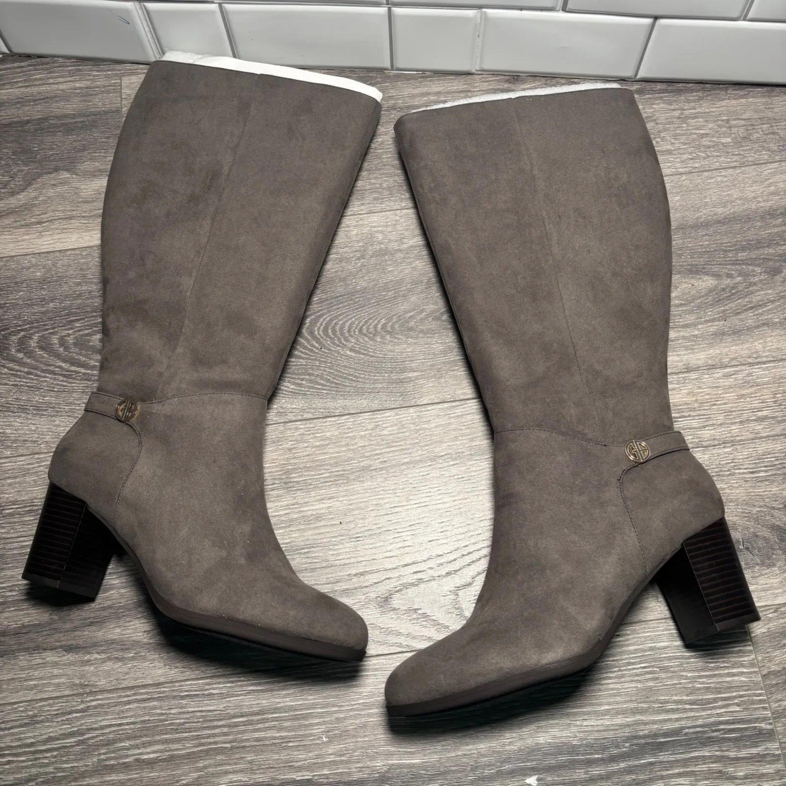 GIANI BERNINI ADONNYS MEMORY FOAM KNEE-HIGH BOOTS 11M wide calf - Image 4