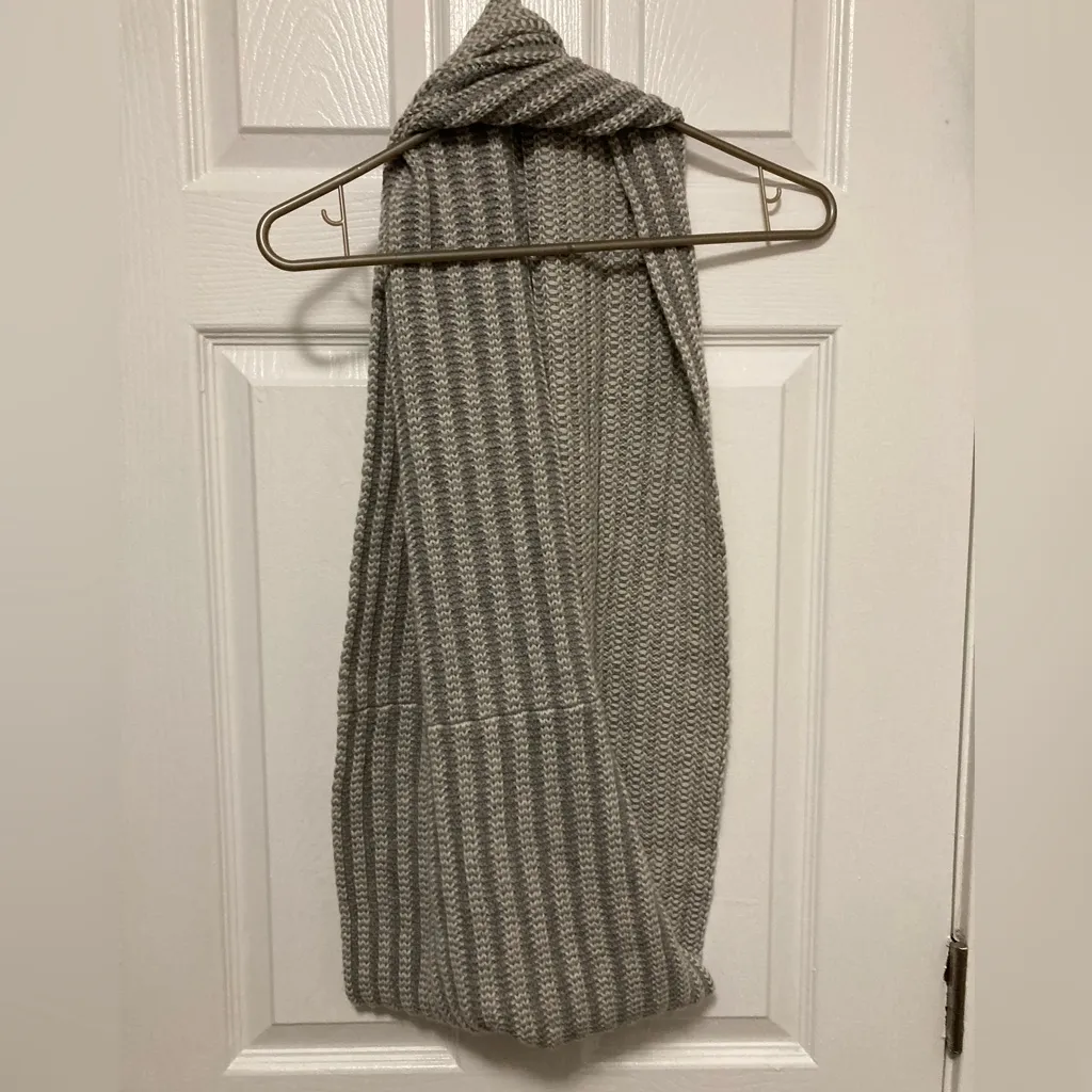 J. Crew Gray & White Marbled Wool Blend Infinity Scarf - Image 4
