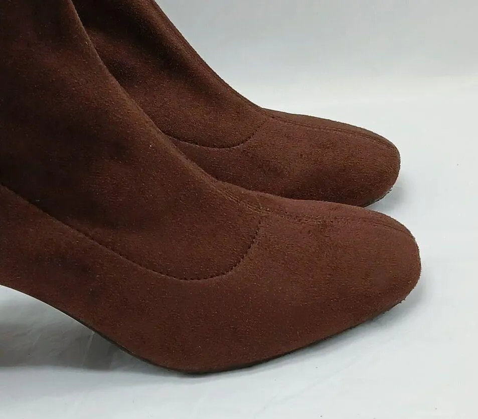 Donald Pliner Cattie Ankle Boots Womens 7.5M Brown Block Heel Whimsygoth Grunge - Image 13