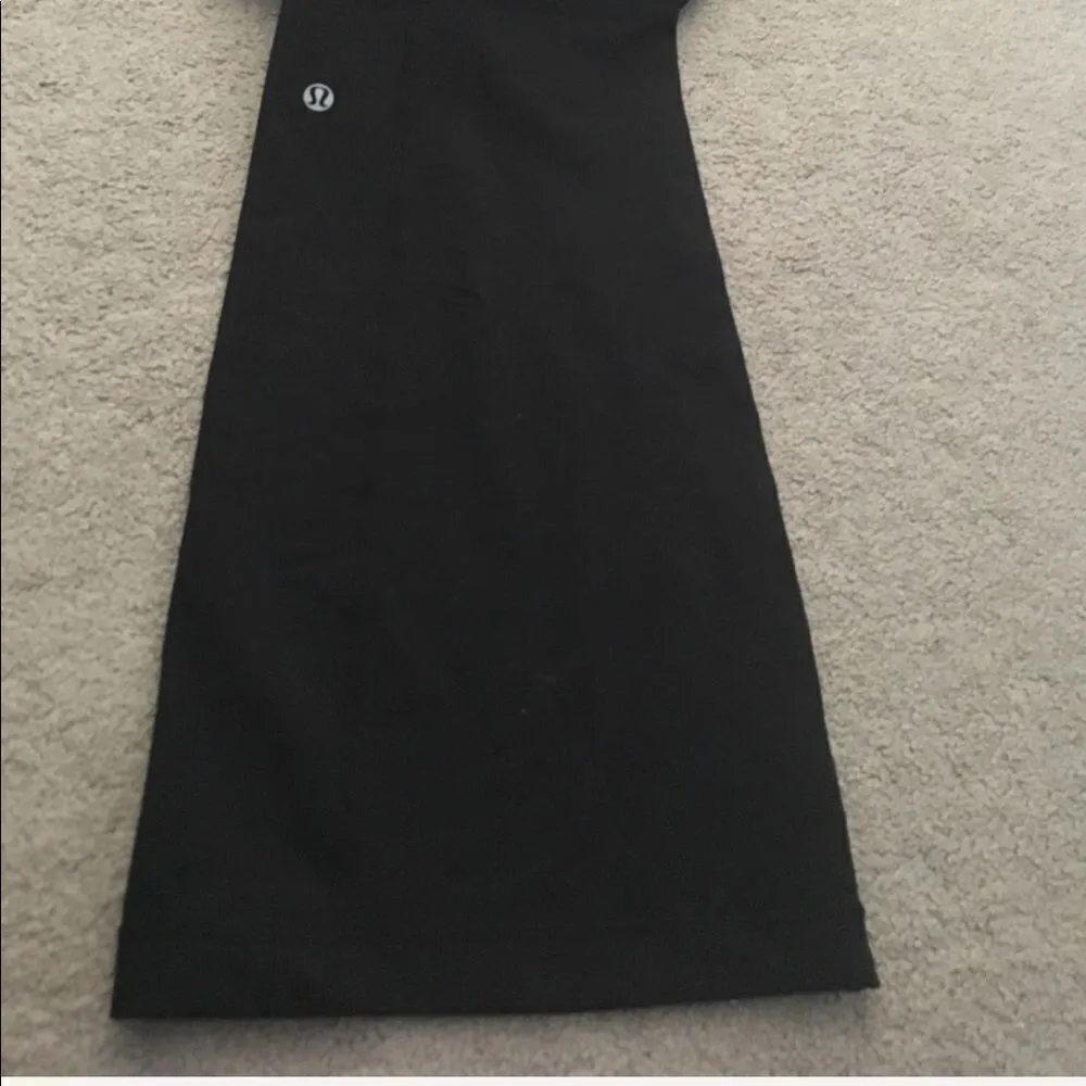 Lululemon Wide Leg Black Full Length Leggings Size 4 - Image 5