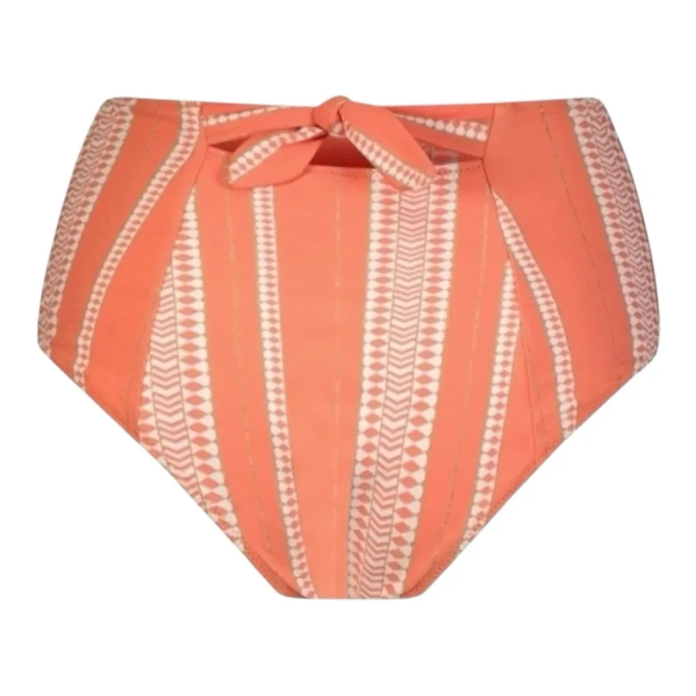 Lemlem Lucha Coral Ethiopian Print High Waisted Bikini Bottom NWT Size Small - Image 2