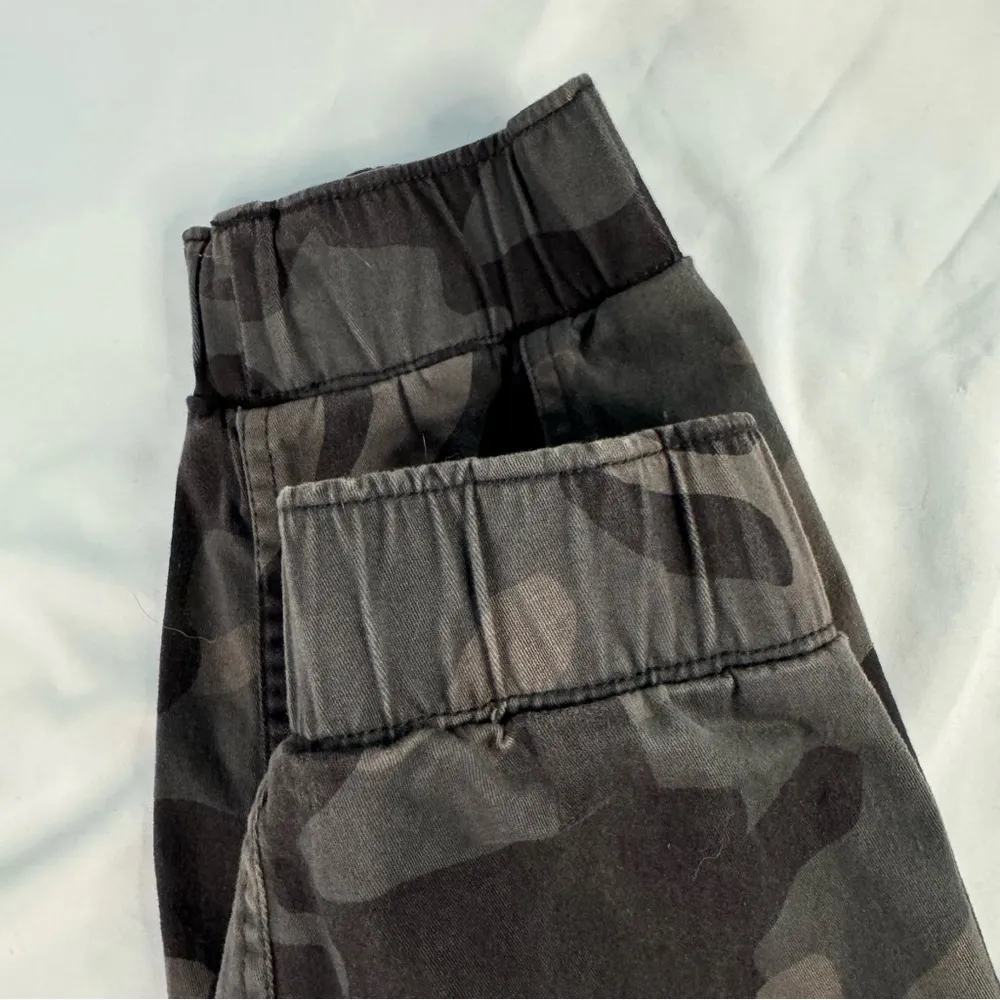 Hollister Jogger Pant Women Ultra High Rise Camo Green Utility Stretch Size M - Image 6